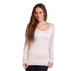 Bamboo body Featherweight Scoop Neck Knit Top