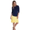 Bamboo Boat neck top- Navy - Hooked On Bamboo